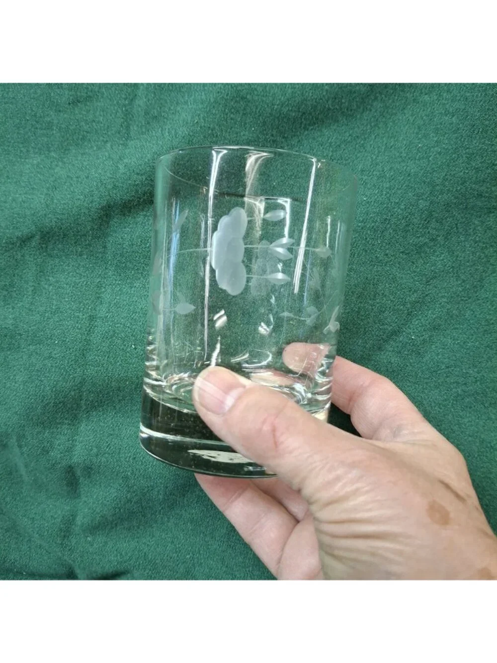 Princess House Crystal Beverage Glasses Set Of 4 With Etched Floral Design In Or